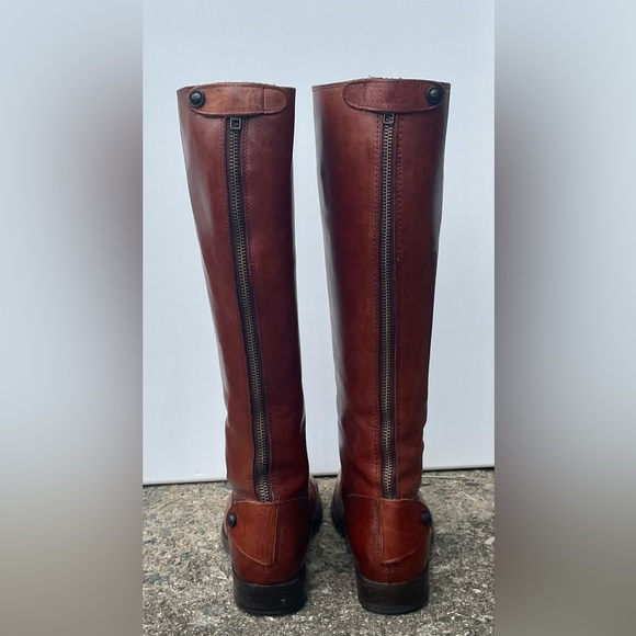 Size 8 Frye Mahogany Leather Riding Boots - Picture 4 of 6